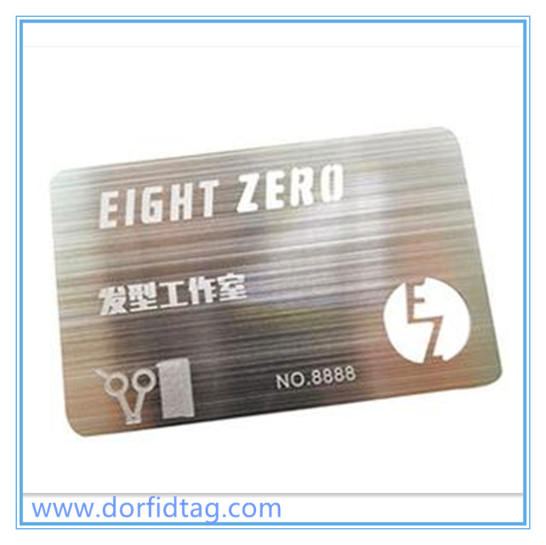 Luxury Brush PVC Card Metal Wire Drawing Effect Business Card with Free Design
